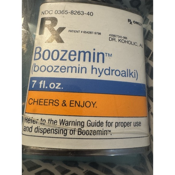 NIB Wink Funny Boozemin Flask Rex Doctor Nurse Pharmacist Gift - Picture 3 of 5